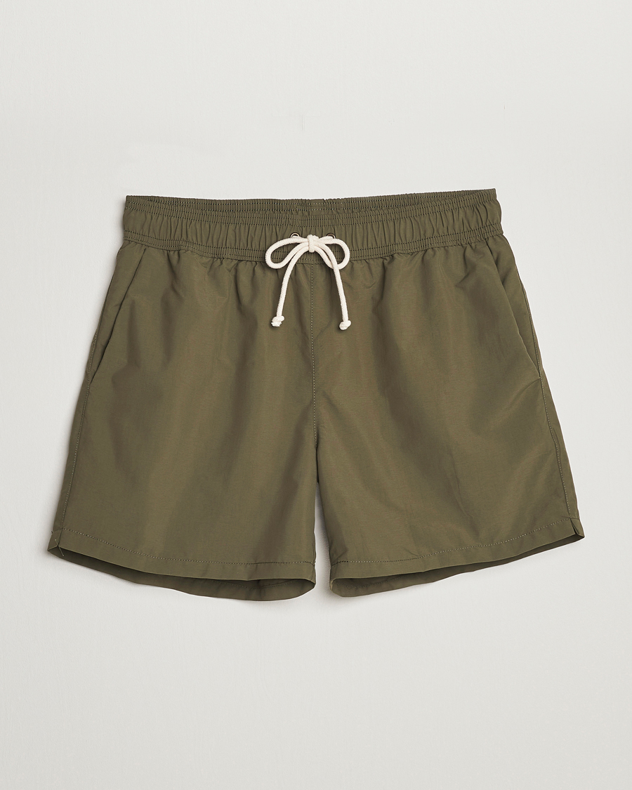 Herr | Badbyxor | Ripa Ripa | Plain Swimshorts Olive Green