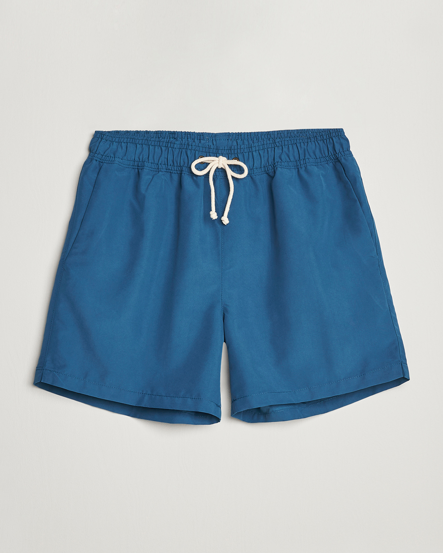 Herr | Badbyxor | Ripa Ripa | Plain Swimshorts Petrol Blue