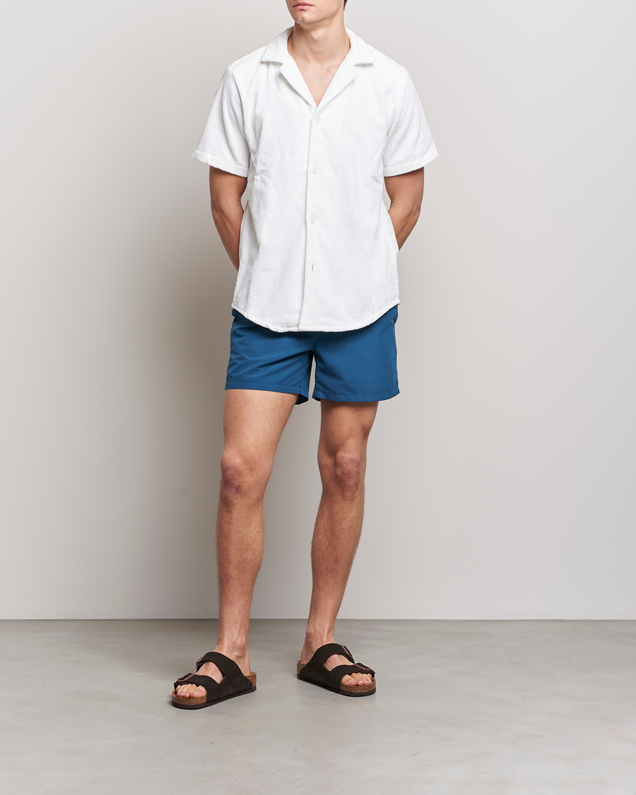 Herr | Badbyxor | Ripa Ripa | Plain Swimshorts Petrol Blue