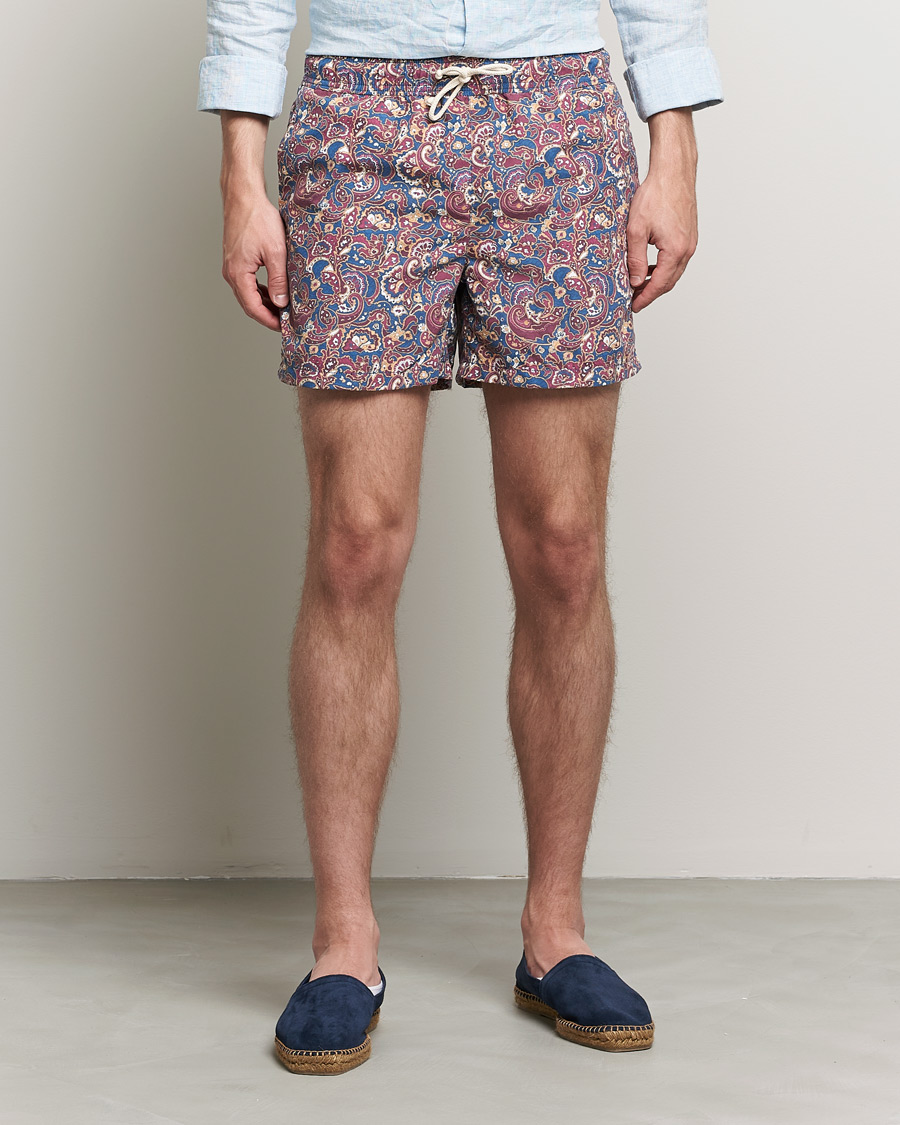 Herr | Kläder | Ripa Ripa | Mediterraneo Printed Swimshorts Petrol/Bordeaux