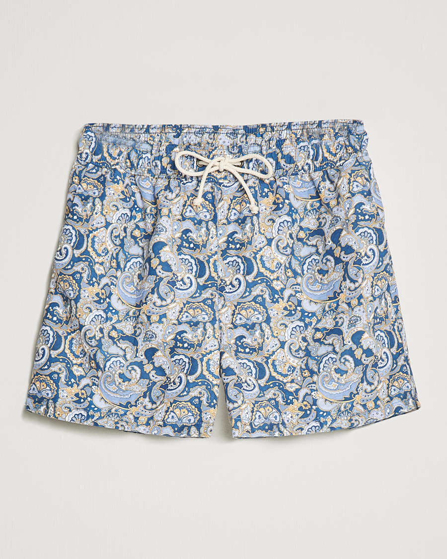 Herr | Badbyxor | Ripa Ripa | Printed Swimshorts Blue/Light Blue