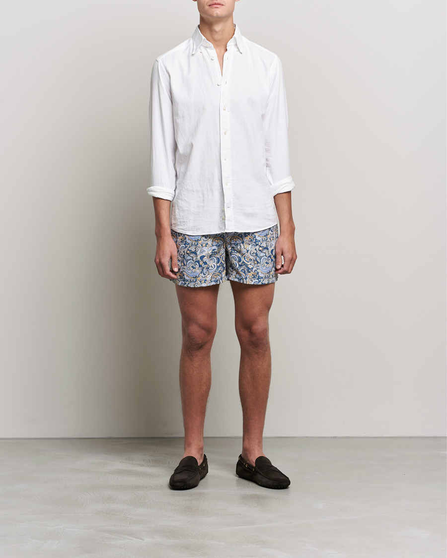 Herr | Badbyxor | Ripa Ripa | Printed Swimshorts Blue/Light Blue