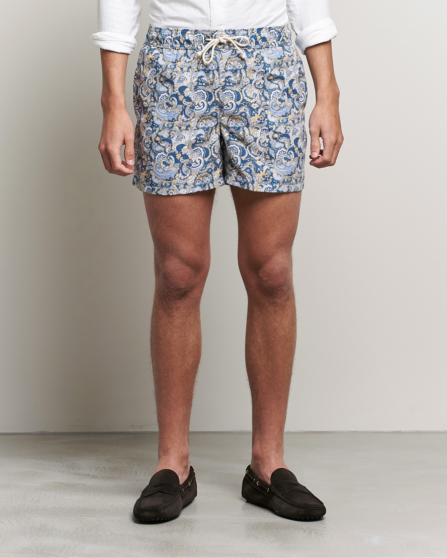 Herr | Badbyxor | Ripa Ripa | Printed Swimshorts Blue/Light Blue