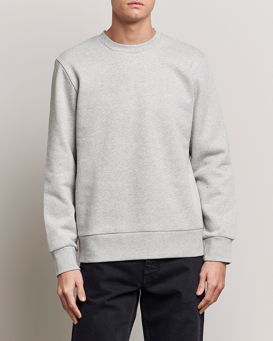 Herr | Grå Sweatshirts | A Day's March | Shaw Sturdy Fleece Sweatshirt Grey