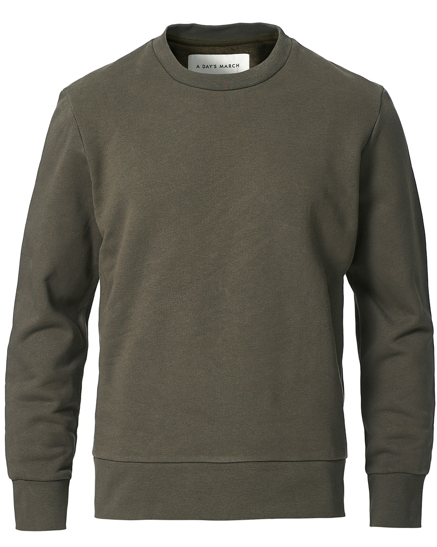 Herr | Tröjor | A Day's March | Shaw Sturdy Fleece Sweatshirt Olive