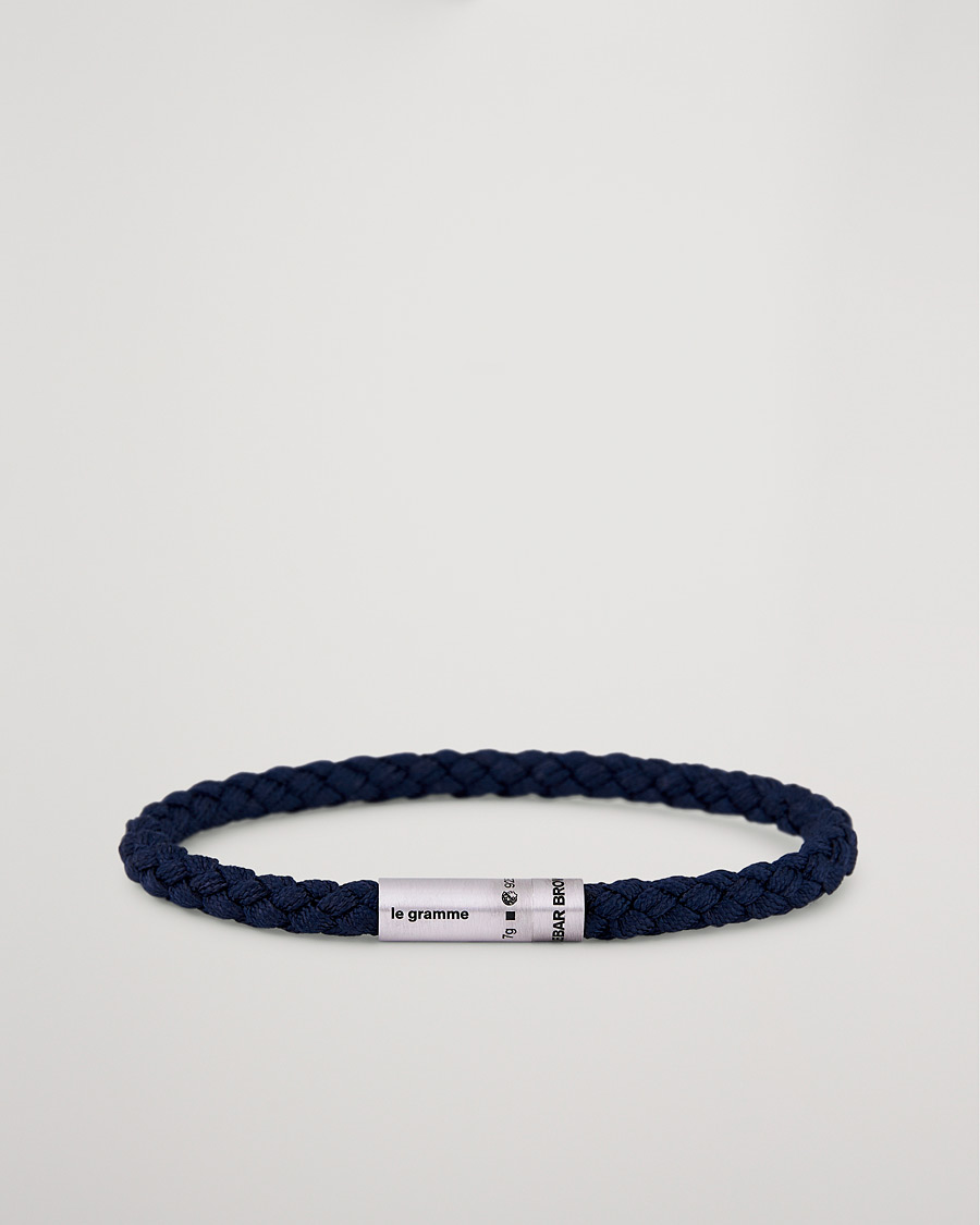 Herr | LE GRAMME X Orlebar Brown Nato Bracelet Navy/Sterling Silver | LE GRAMME | X Orlebar Brown Nato Bracelet Navy/Sterling Silver
