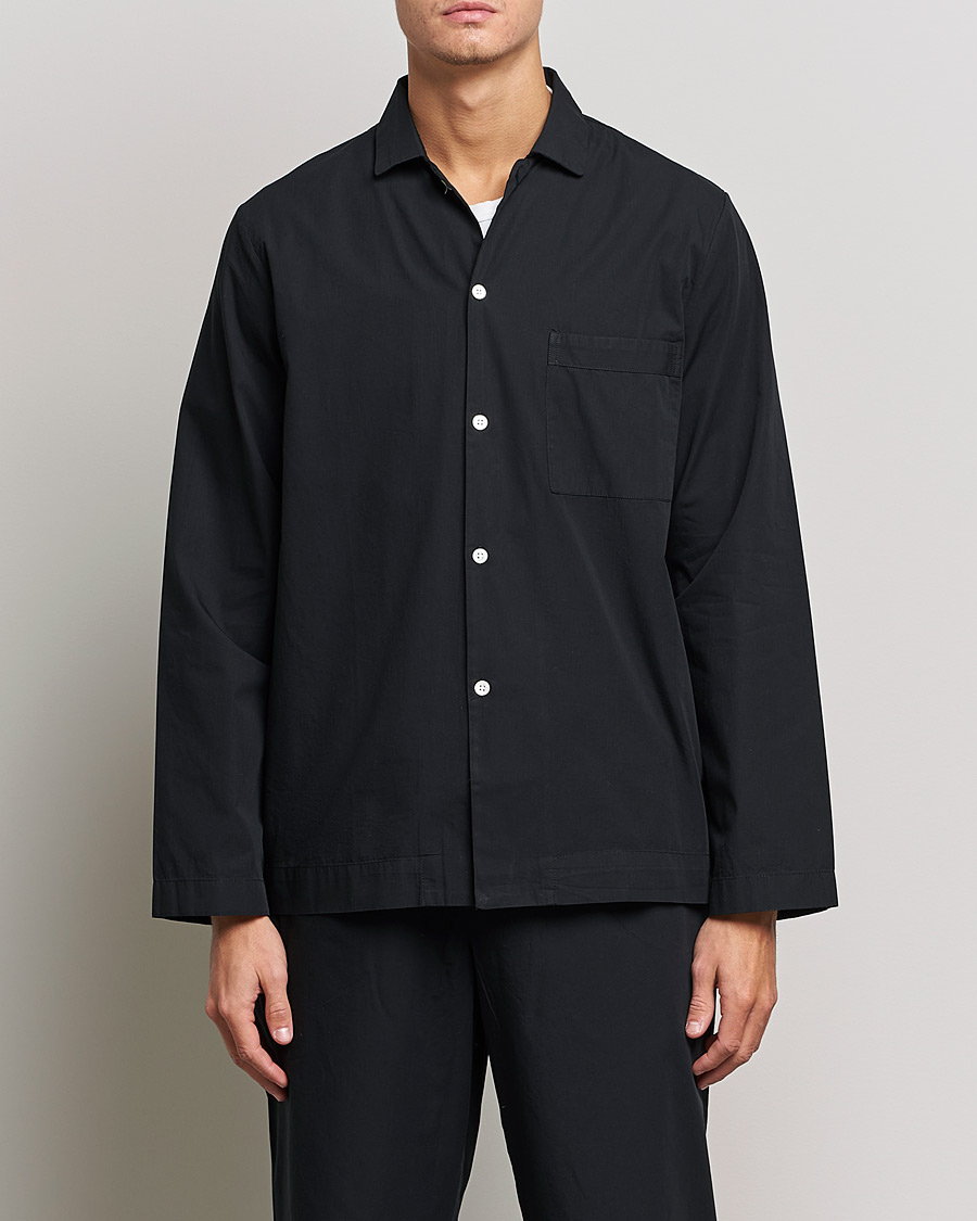 Herr | Pyjamas | Tekla | Poplin Pyjama Shirt All Black