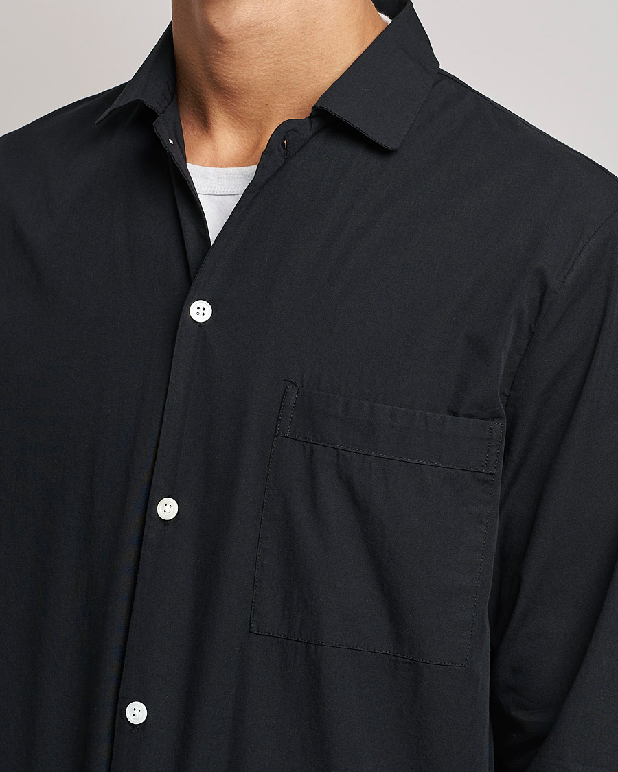 Herr | Tekla Poplin Pyjama Shirt All Black | Tekla | Poplin Pyjama Shirt All Black