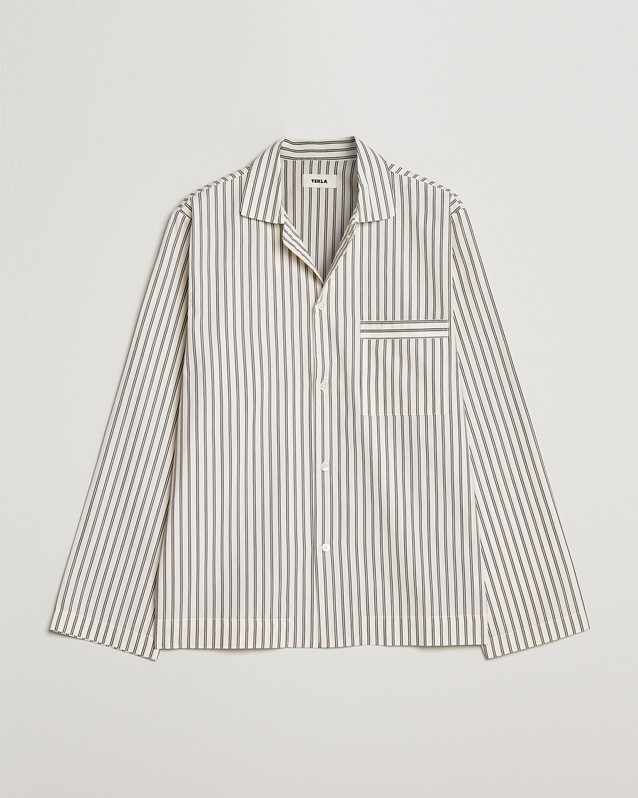 Herr | Pyjamas & Morgonrockar | Tekla | Poplin Pyjama Shirt Hopper Stripes
