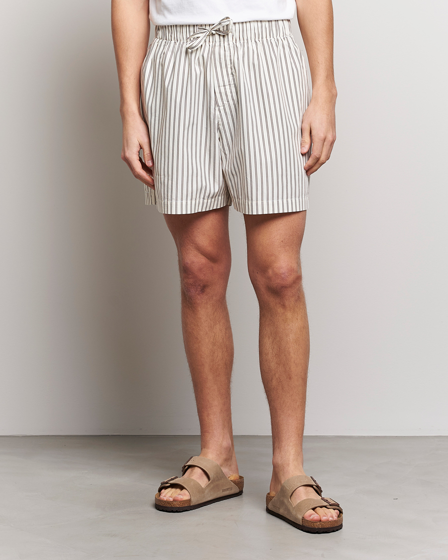 Herr |  | Tekla | Poplin Pyjama Shorts Hopper Stripes