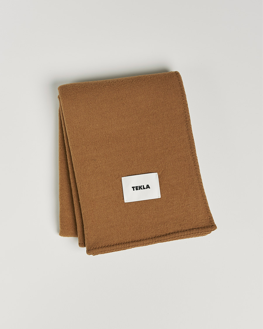 Herr | Tekla Merino Wool Blanket Camel | Tekla | Merino Wool Blanket Camel