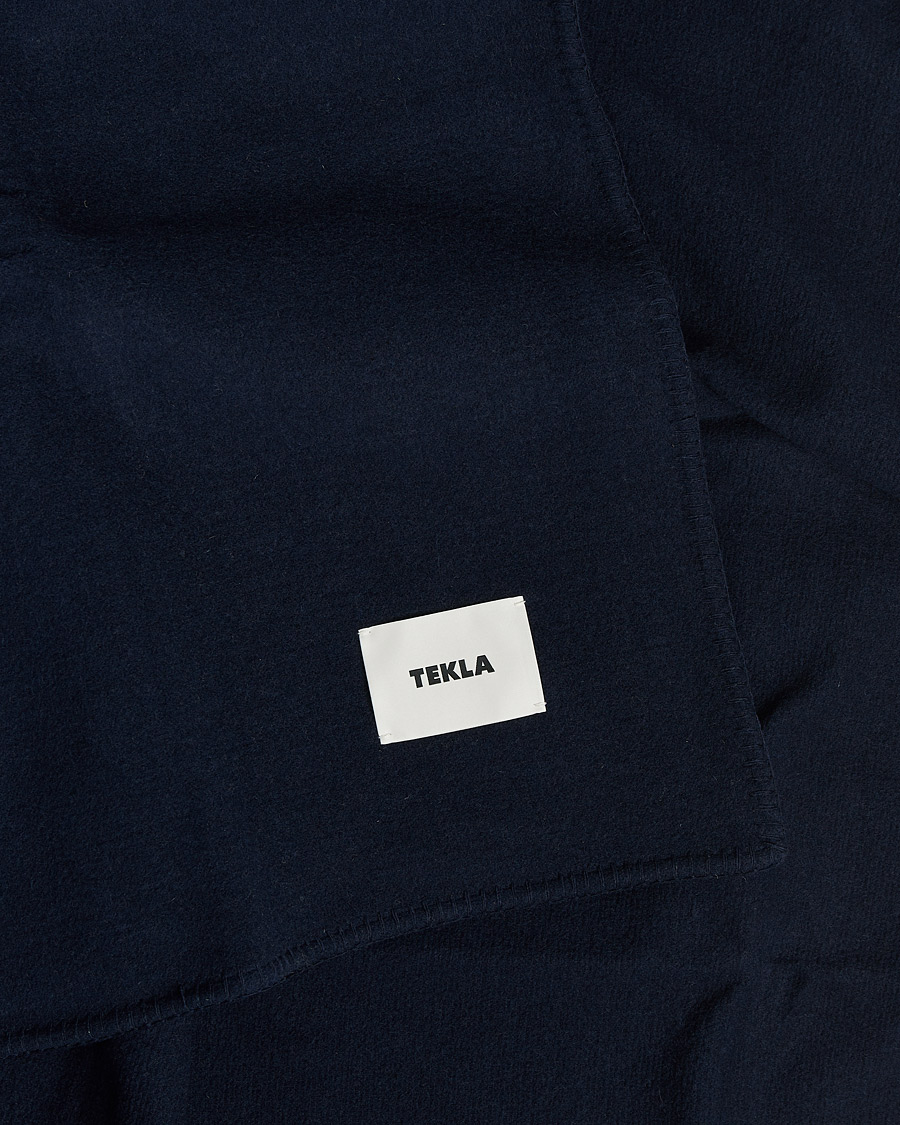 Herr | Tekla | Tekla | Merino Wool Blanket Dark Blue