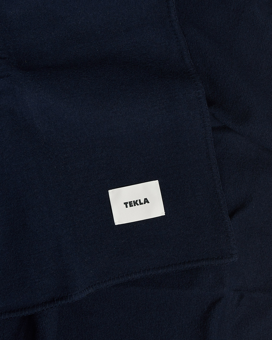 Herr | Tekla Merino Wool Blanket Dark Blue | Tekla | Merino Wool Blanket Dark Blue