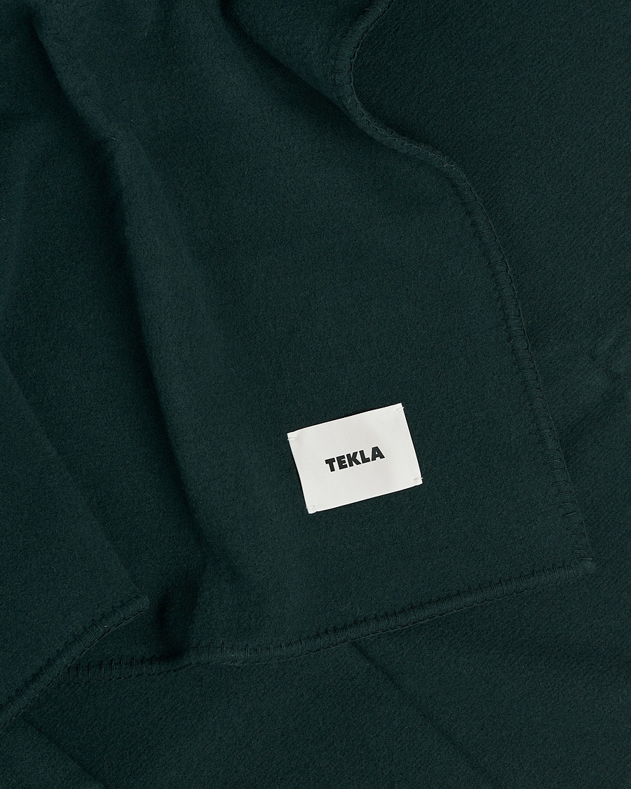 Herr | Tekla Merino Wool Blanket Dark Green | Tekla | Merino Wool Blanket Dark Green