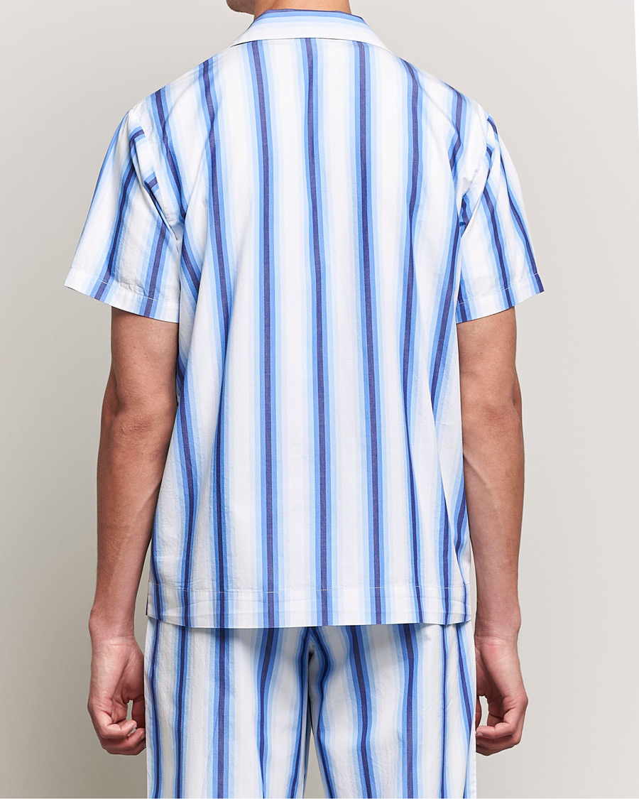 Herr | Pyjamas & Morgonrockar | Tekla | Poplin Pyjama Short Sleeve Shirt Blue Marquee