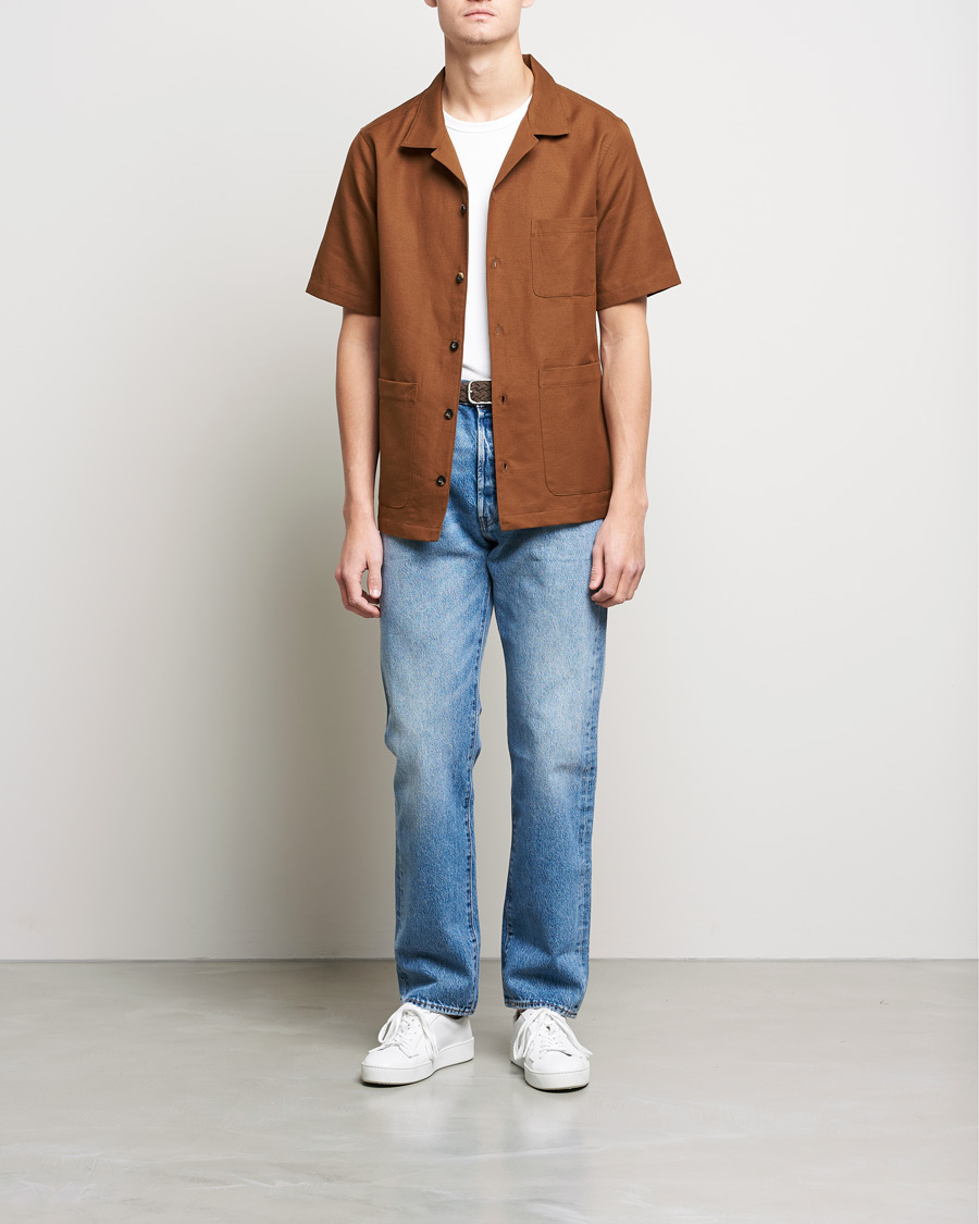 Herr | Kortärmade skjortor | Private White V.C. | 3 Pocket Cruiser Shirt Cinnamon