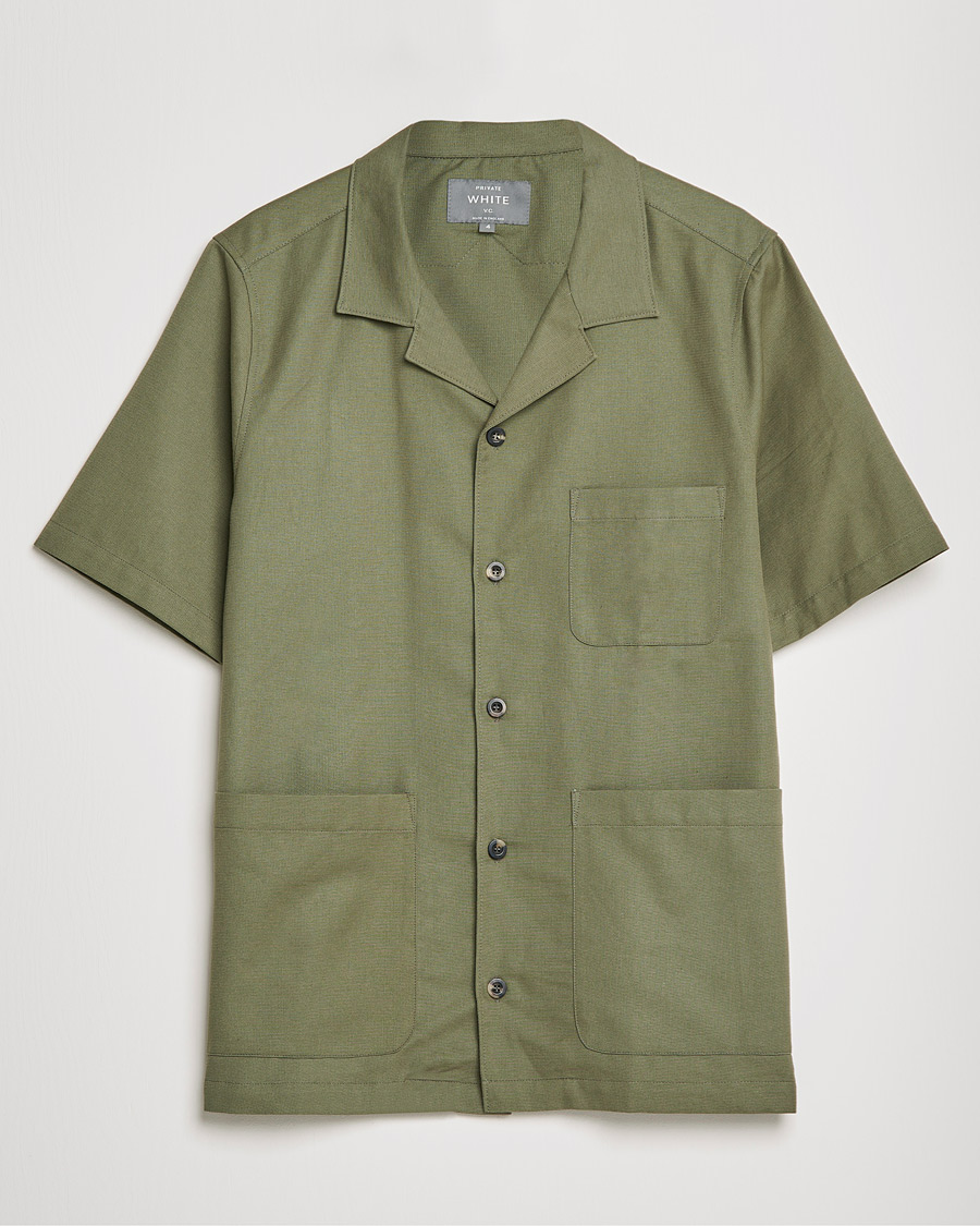 Herr | Skjortor | Private White V.C. | 3 Pocket Cruiser Shirt Olive