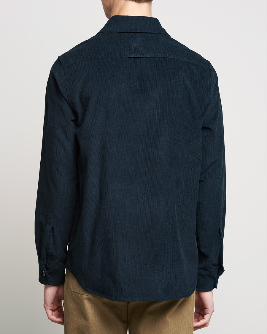 Herr | Skjortor | Private White V.C. | Patch Pocket Corduroy Overshirt Midnight