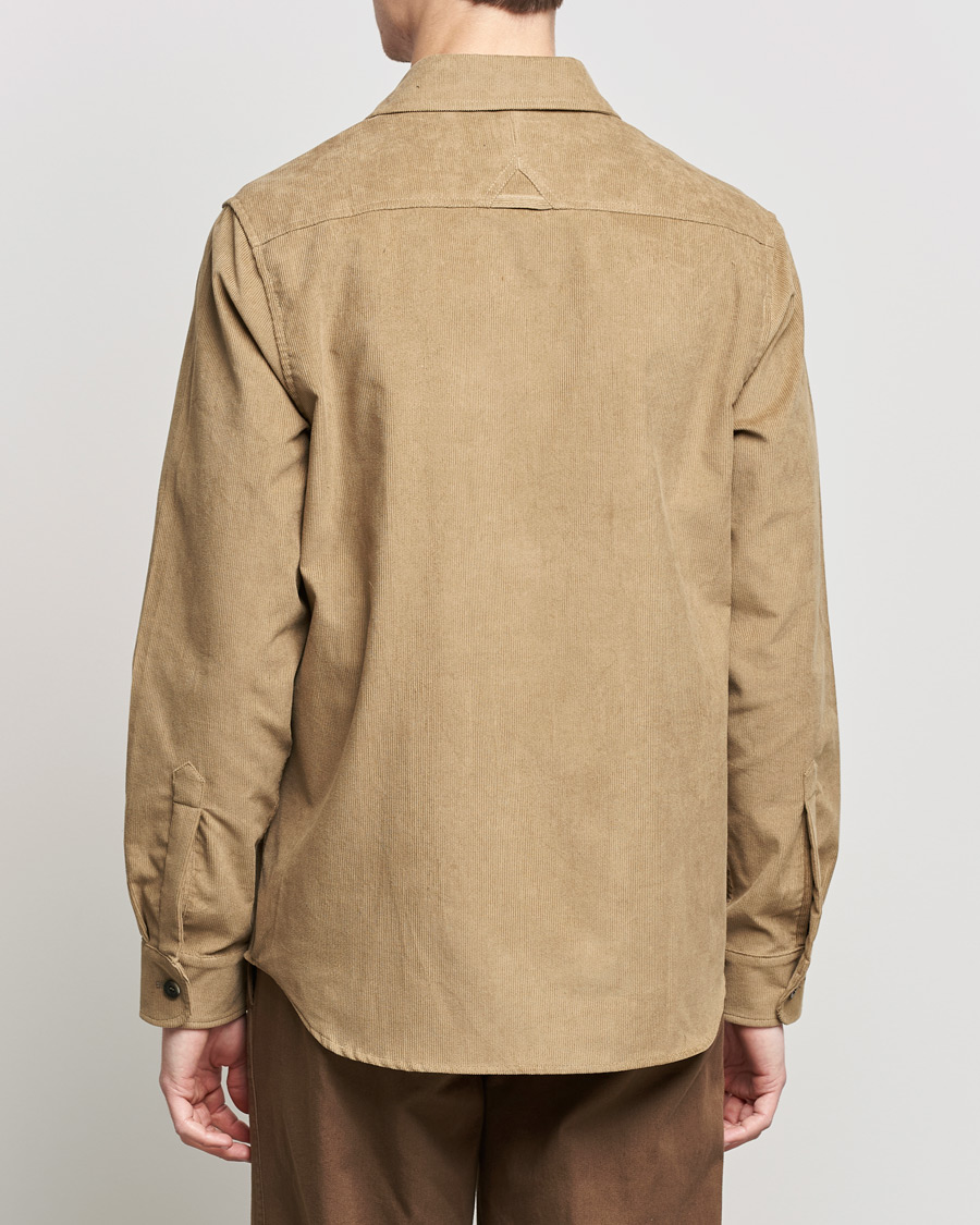 Herr | Skjortor | Private White V.C. | Patch Pocket Corduroy Overshirt Taupe