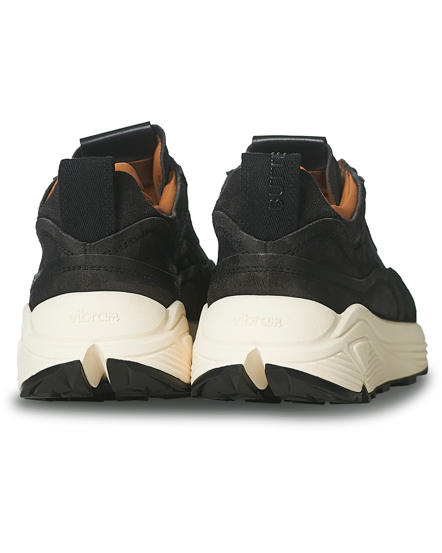 Herr | Buttero Vinci Bianchetto Leather Running Sneaker Black | Buttero | Vinci Bianchetto Leather Running Sneaker Black