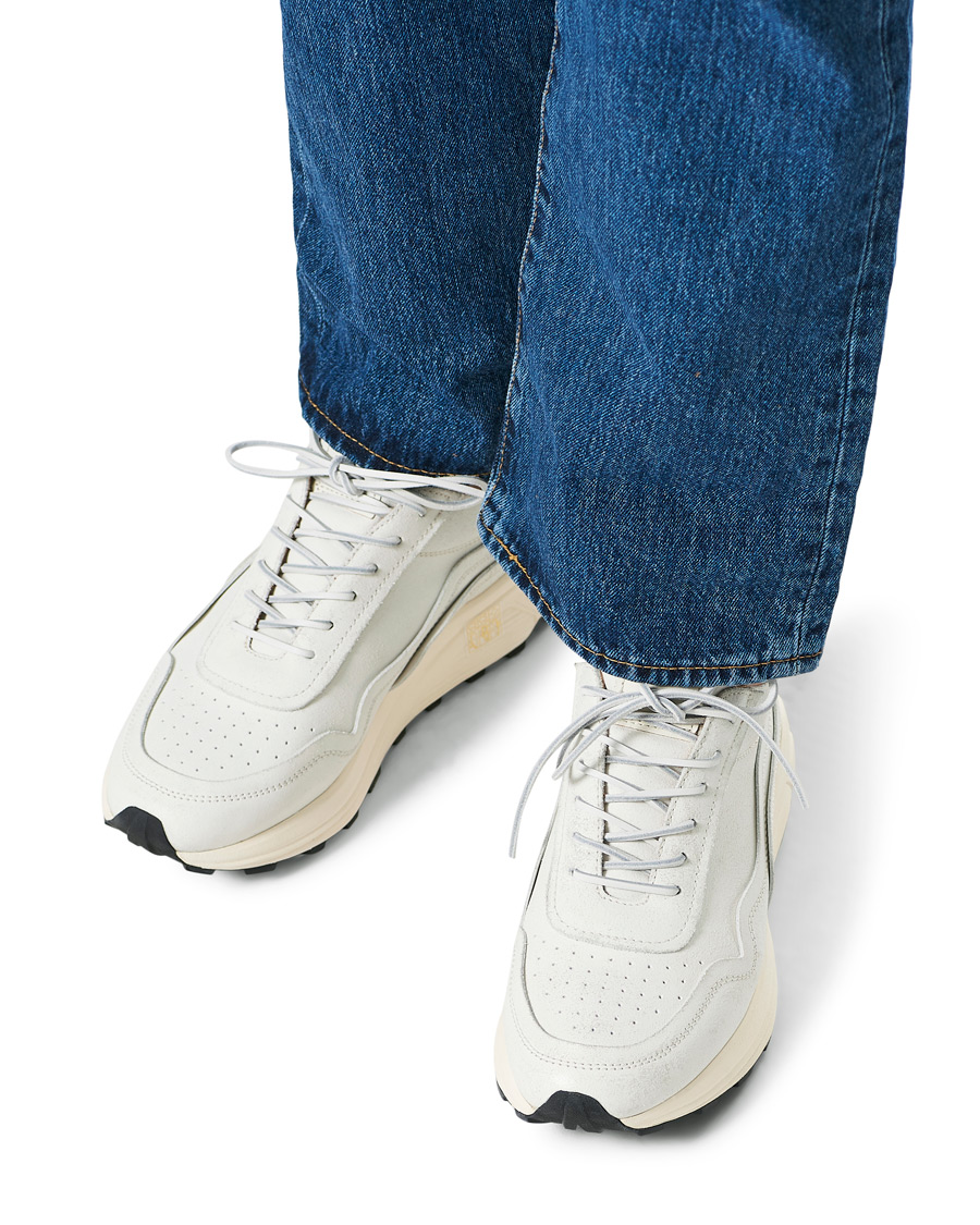Herr | Buttero Vinci Bianchetto Leather Running Sneaker Off White | Buttero | Vinci Bianchetto Leather Running Sneaker Off White