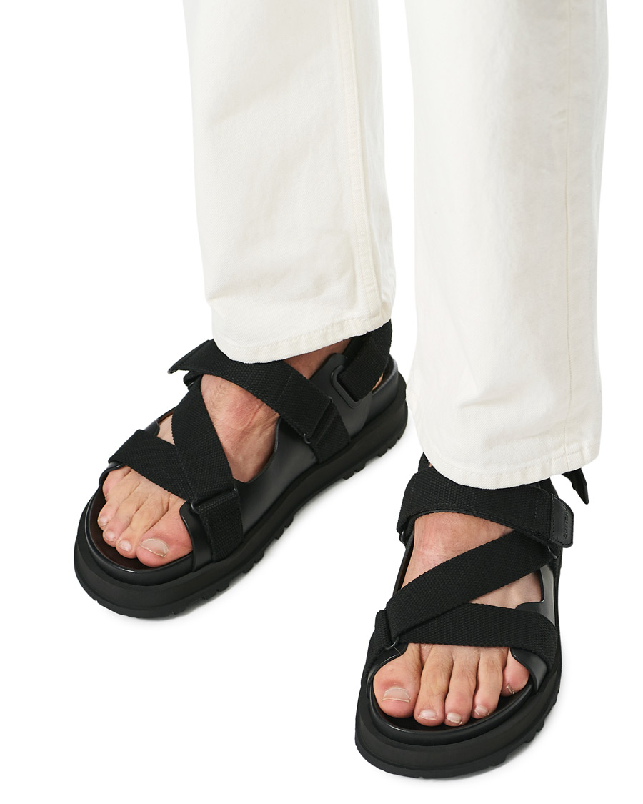 Herr | Buttero Pier Leather Sandal Black | Buttero | Pier Leather Sandal Black