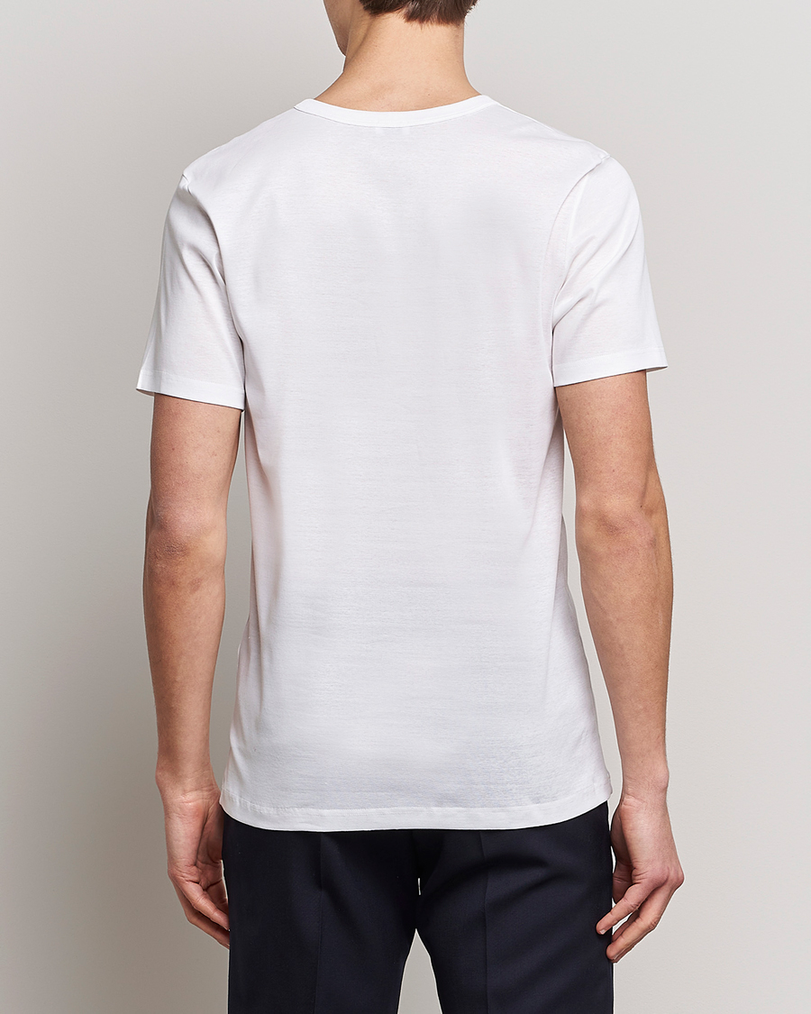 Herr | T-Shirts | Zimmerli of Switzerland | Mercerized Cotton Crew Neck T-Shirt White