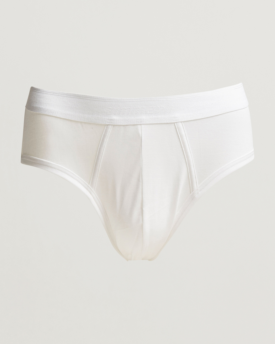 Herr | Underkläder | Zimmerli of Switzerland | Mercerized Cotton Briefs White