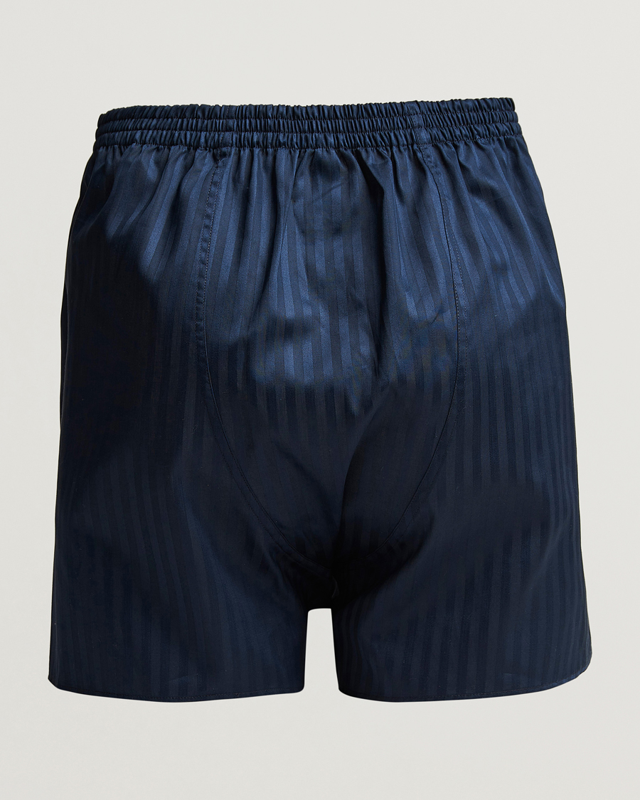 Herr |  | Zimmerli of Switzerland | Mercerized Cotton Boxer Shorts Navy