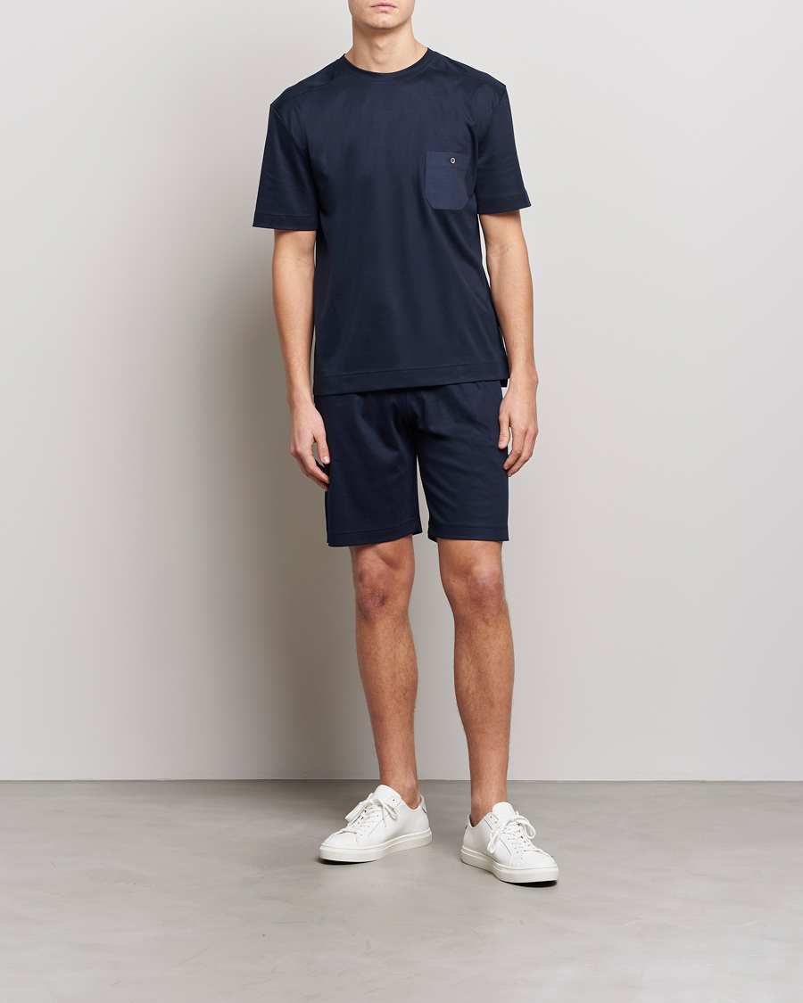 Herr | Pyjamas & Morgonrockar | Zimmerli of Switzerland | Cotton/Modal Loungewear Shorts Midnight