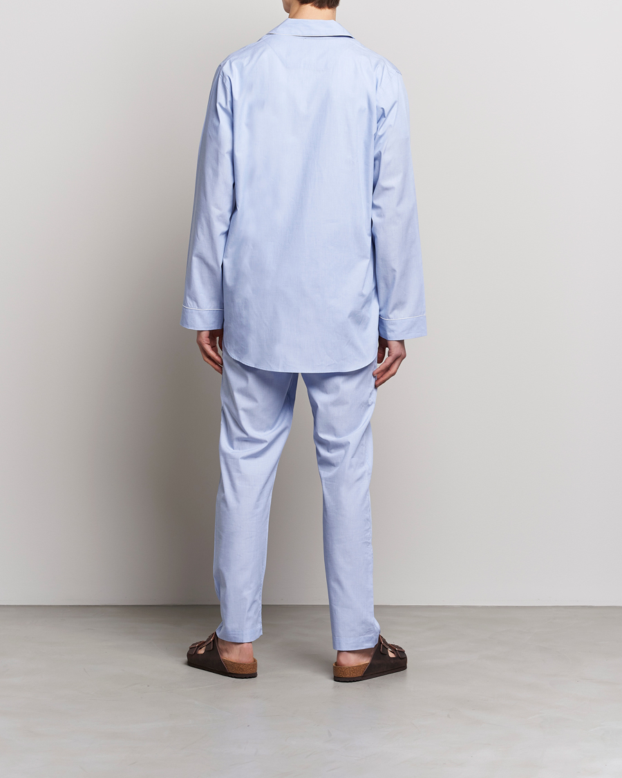 Herr | Pyjamasset | Zimmerli of Switzerland | Mercerized Cotton Pyjamas Light Blue