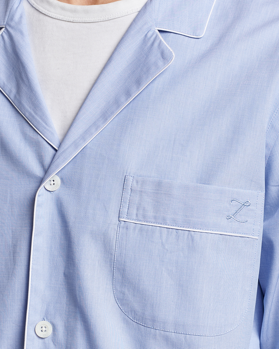 Herr | Pyjamas & Morgonrockar | Zimmerli of Switzerland | Mercerized Cotton Pyjamas Light Blue