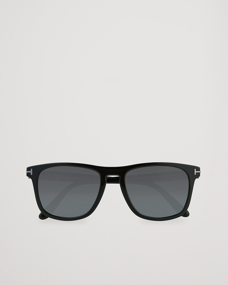 Herr | Solglasögon | Tom Ford | Gerard Polarized Sunglasses Shiny Black/Smoke