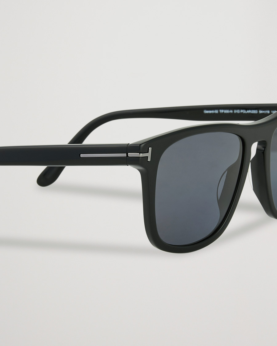 Herr | Solglasögon | Tom Ford | Gerard Polarized Sunglasses Shiny Black/Smoke