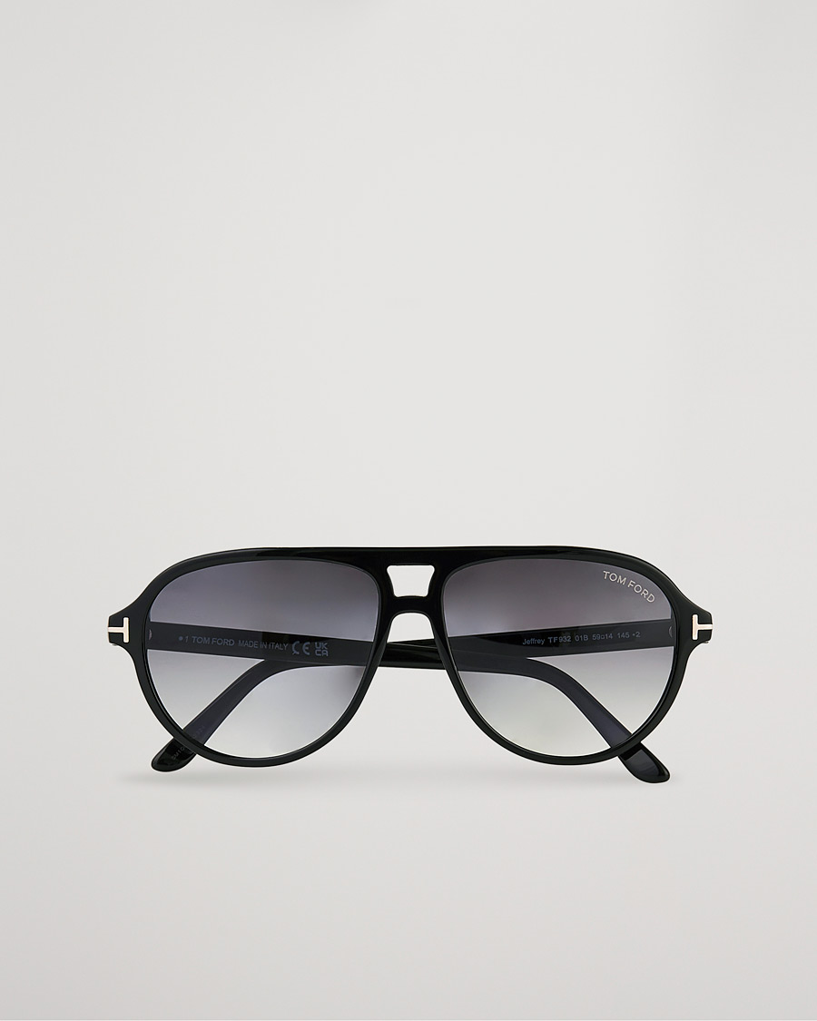 Herr | Solglasögon | Tom Ford | Jeffrey Sunglasses Shiny Black/Gradient Smoke