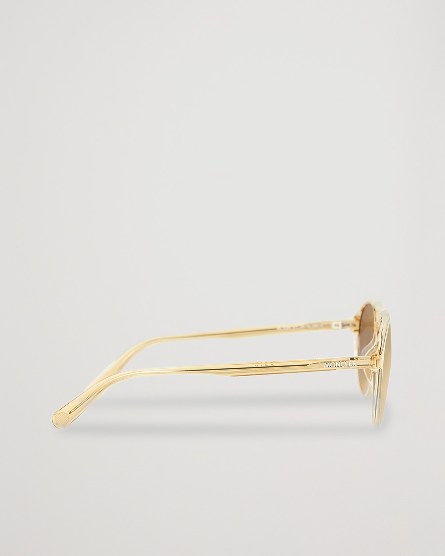 Herr | Moncler Lunettes ML0228 Sunglasses Shiny Beige/Roviex | Moncler Lunettes | ML0228 Sunglasses Shiny Beige/Roviex