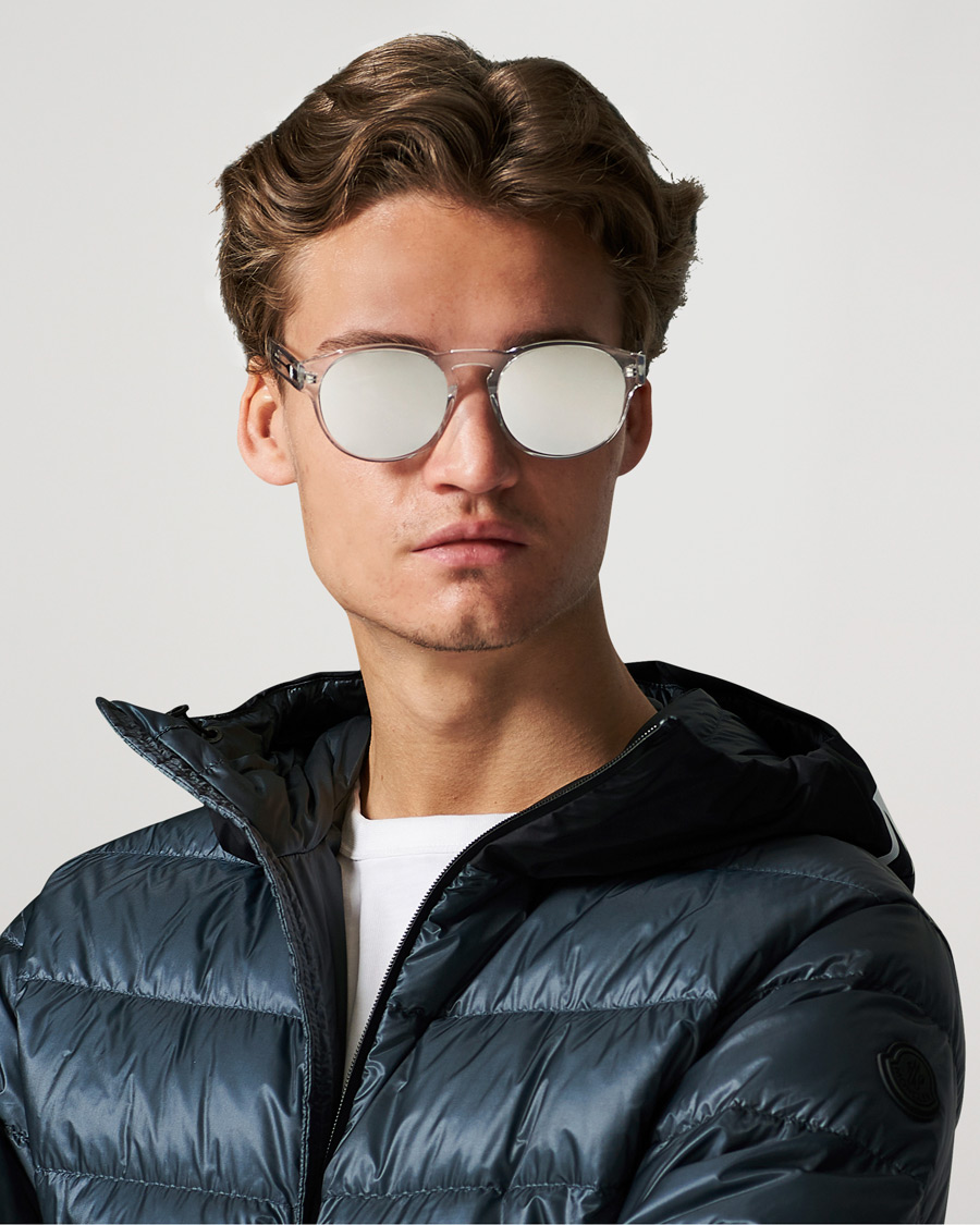 Herr | Luxury Brands | Moncler Lunettes | ML0209 Polarized Sunglasses Crystal/Smoke