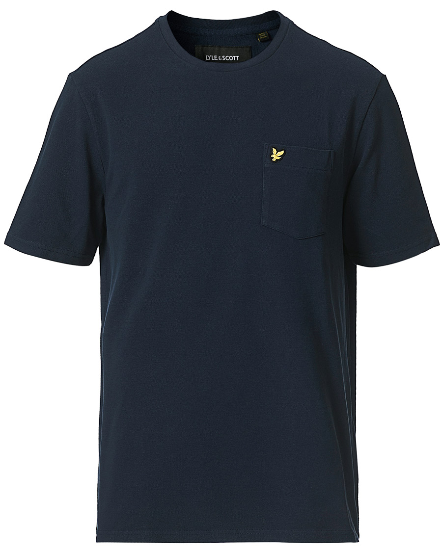 Herr | T-Shirts | Lyle & Scott | Sandwash Pique T-shirt Dark Navy