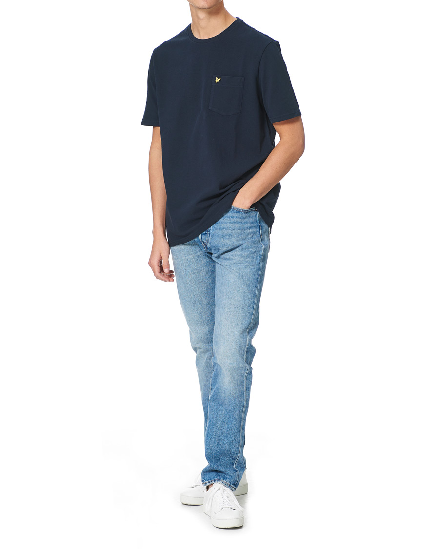 Herr | T-Shirts | Lyle & Scott | Sandwash Pique T-shirt Dark Navy