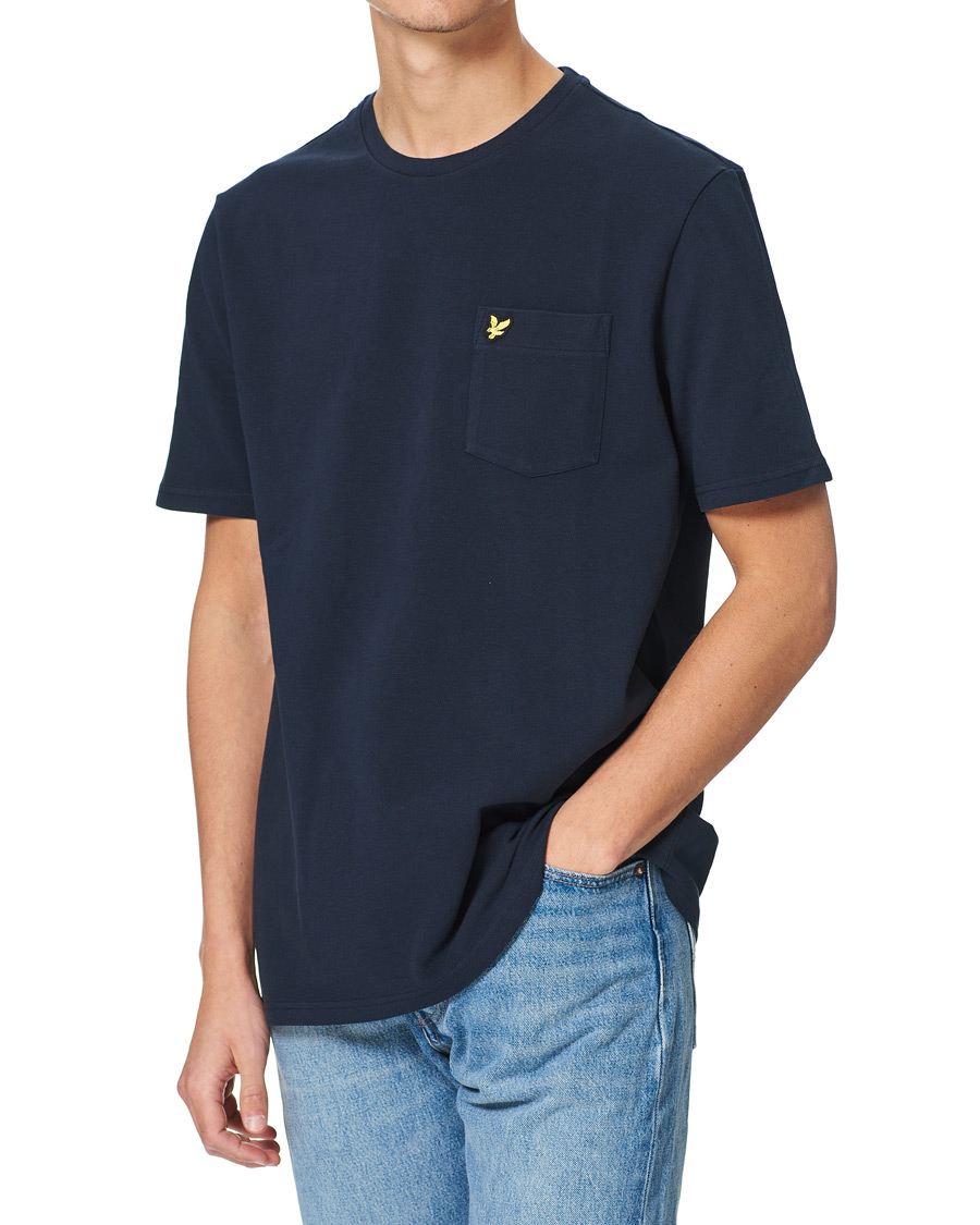 Herr | T-Shirts | Lyle & Scott | Sandwash Pique T-shirt Dark Navy