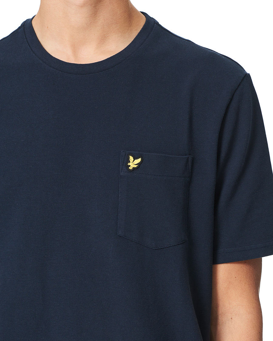 Herr | T-Shirts | Lyle & Scott | Sandwash Pique T-shirt Dark Navy