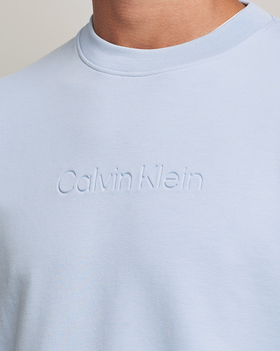 Herr | Tröjor | Calvin Klein | Debossed Logo Crew Neck Sweatshirt Bayshore Blue
