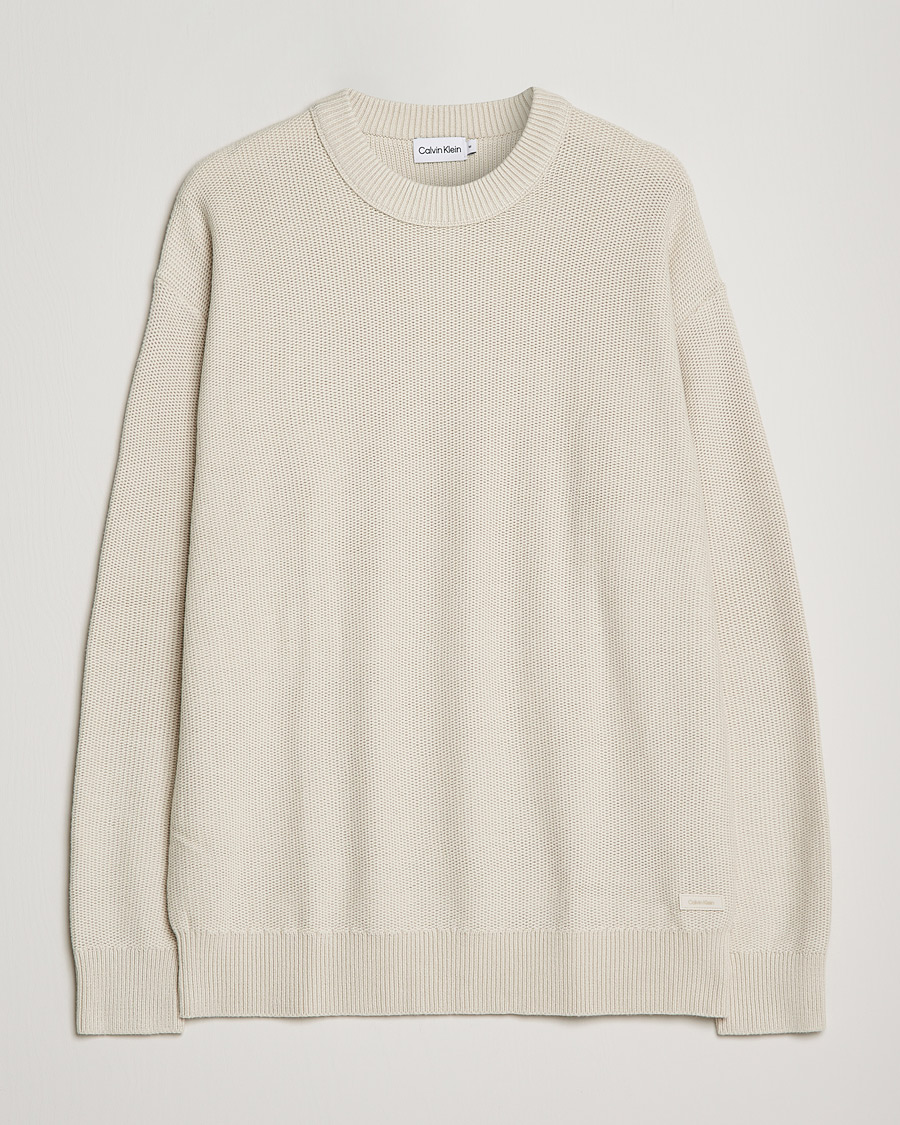 Herr |  | Calvin Klein | Texture Knitted Sweater Stony Beige