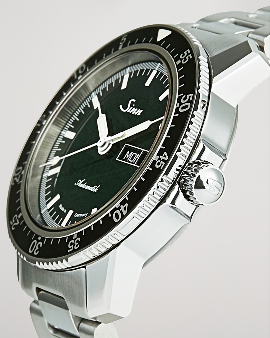Herr | Sinn 104 I MG Pilot Watch 41mm Steel Link Metallic Green | Sinn | 104 I MG Pilot Watch 41mm Steel Link Metallic Green