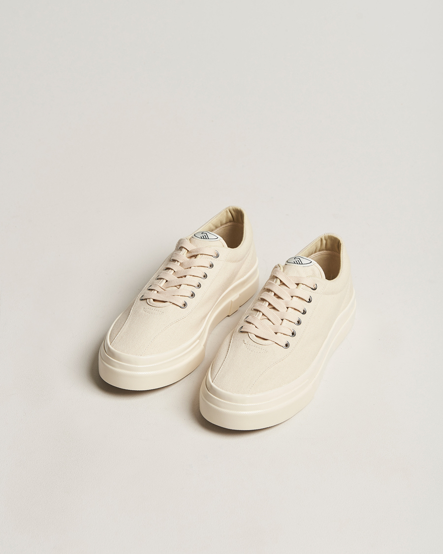 Herr | Skor | Stepney Workers Club | Dellow Canvas Sneaker Ecru Raw