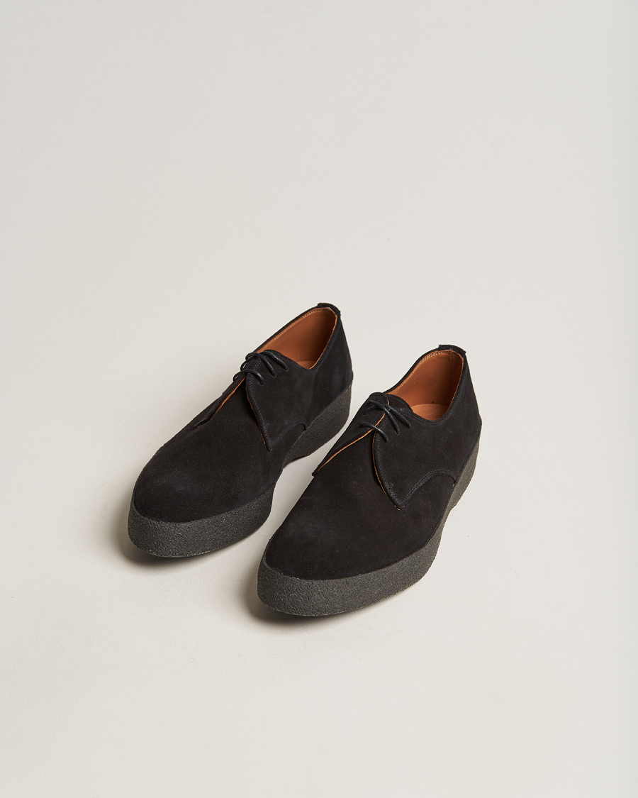 Herr | Best of British | Sanders | Gibson Lo Top Derby Black Suede