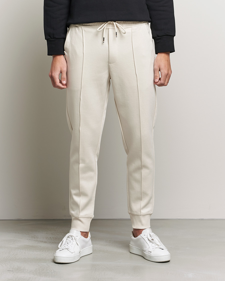 Herr | Byxor | BOSS BLACK | BOSS Tailored Schiller Jersey Trousers Open White