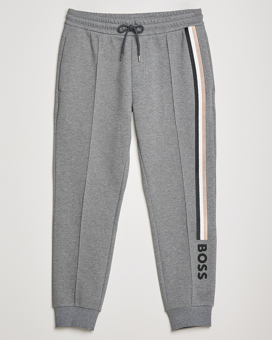 Herr | Byxor | BOSS BLACK | BOSS Lamont Jersey Pants Medium Grey