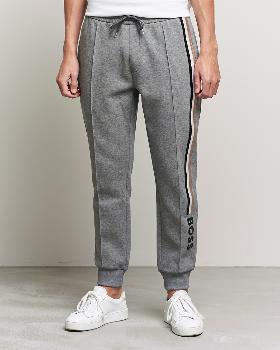 Herr | Byxor | BOSS BLACK | BOSS Lamont Jersey Pants Medium Grey