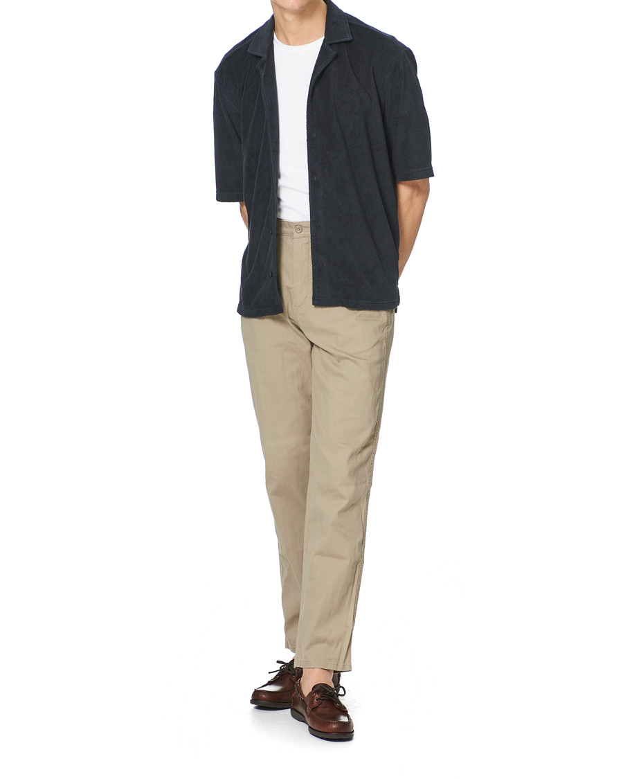 Herr | Skjortor | BOSS BLACK | BOSS Lars Terry Short Sleeve Shirt Dark Blue